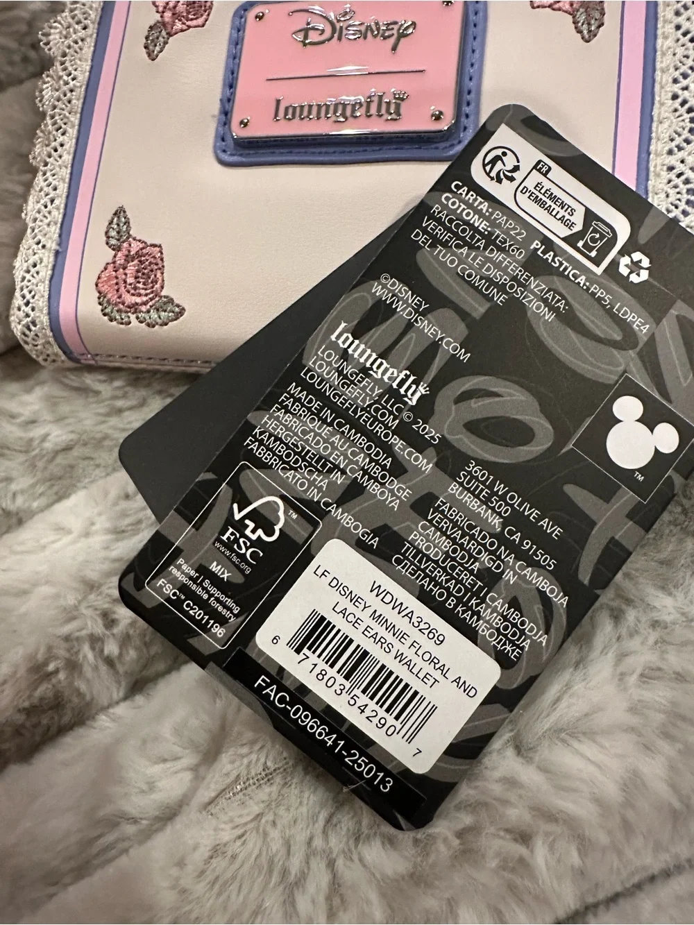 Loungefly Pink & Purple Floral Lace Wallet